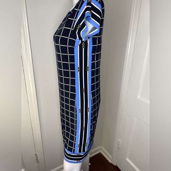 Michael Kors Chic Black and Blue Grid Dress - Picture 11 of 13